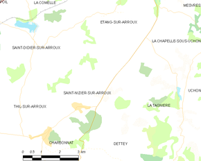 Poziția localității Saint-Nizier-sur-Arroux