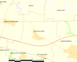 Mapa obce Bayonvillers