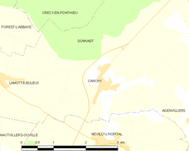 Mapa obce Canchy