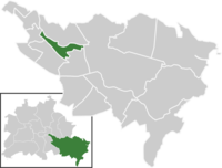 Lage des Ortsteil Niederschöneweide im Bezirk Treptow-Köpenick