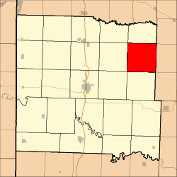 Map highlighting Spruce Township, Bates County, Missouri.svg