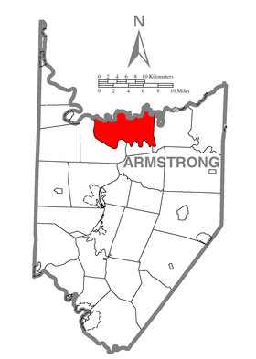 Placering af Madison Township