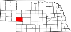 Map of Nebraska highlighting Keith County.svg