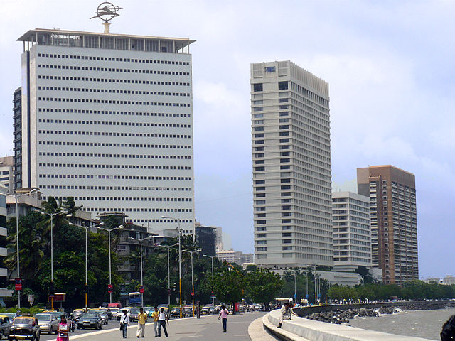 Marine Drive, looking at Nariman Point and Colaba