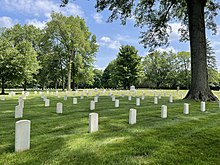 Marion National Cemetery is included within the National Home for Disabled Volunteer Soldiers, Marion Branch historic district Marion National Cemetery - June 2022 - Sarah Stierch 08.jpg