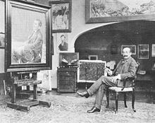 Max Liebermann in seinem Atelier