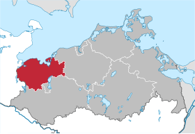 Plassering av Mecklenburg-Nord-West distriktet