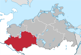 Placering af distriktet Ludwigslust-Parchim