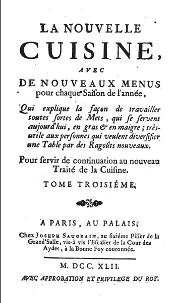 File:Menon, La nouvelle cuisine, 1742 -- cover page.png
