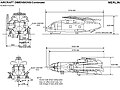 Drawing of EH101 Merlin (folded blades) with Dimensions