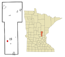 Location of Foreston, Minnesota