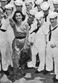 Miss America Yolande Betbeze aboard USS Monterey (CVL-26) in 1951.jpg