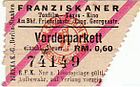 Franziskaner-Kino Georgenstraße 14 Admission ticket 1937