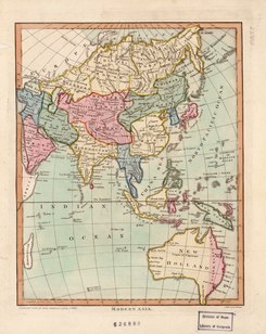 A 1796 map of Asia (or the "Eastern world"), which also included the continent of Australia (then known as New Holland) within its realm. Modern Asia (1796).tif