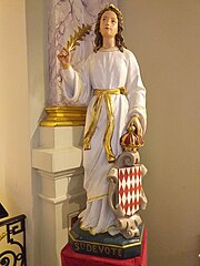 Statue de sainte Dévote, patronne de Monaco.