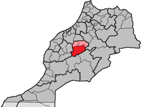 Localisation de Province d'Azilal ⵜⴰⵙⴳⴰ ⵏ ⴰⵥⵉⵍⴰⵍ