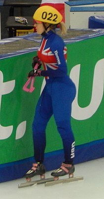 Moskova 2015 1000 m Bayanlar Gruptan Sonra 3 (4) Elise Christie (kırpılmış).JPG