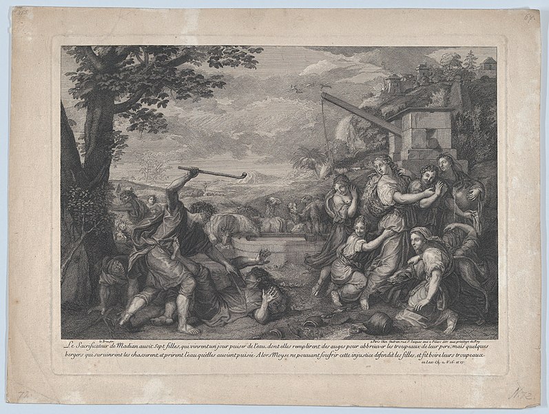 File:Moses Defending the Daughers of Jethro (after Le Brun) MET DP874071.jpg