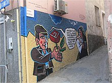 Murale nel centro di Oliena