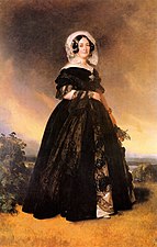 Viktoria av Sachsen-Coburg, hertiginna av Kent ca 1845.