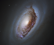 Image de M64 prise par le télescope spatial Hubble en mars 2020.