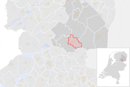 Locatie van de gemeente Hoogeveen (gemeentegrenzen CBS 2016)