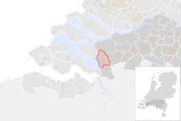 Locatie van de gemeente Bergen op Zoom (gemeentegrenzen CBS 2016)