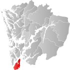 Locator map showing Sveio within Hordaland