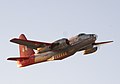 A Neptune Aviation Services P-2 Neptune takes off from Fox Field in Lancaster to fight the Lake Arrowhead area fires.