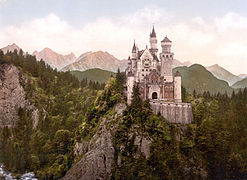 Photochrome du château réalisé à partir d'une photographie prise entre 1890 et 1905.