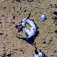 Nicholson crater lake in Canada Nicholson crater lake 02.jpg