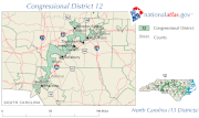 North Carolina's 12th congressional district An example of packing. The district is predominantly African-American and liberal.