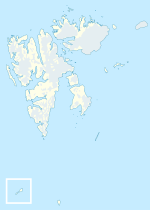 Padda på en karta över Svalbard