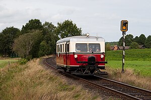 OHE VT 0508 "Oso hormiguero" a la salida de Döhle (2013)