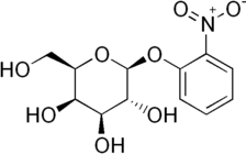 Structure of ONPG, an example of a b-galactoside. ONPG structure.png