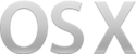 The OS X logo that says "OS X"