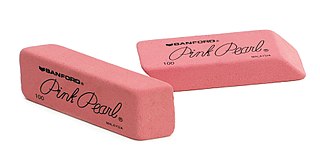 Eraser piece of rubber or cloth, used to remove marks made with pen, pencil, chalk, or the like