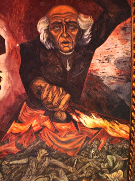 Miguel Hidalgo y Costilla, by José Clemente Orozco, Jalisco Governmental Palace, Guadalajara
