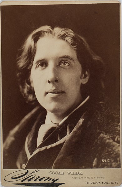 Oscar Wilde in New York in 1882; by 1897 he had lost much weight after a year and a half in prison.