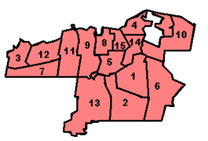 Map of Ottawa's Wards used in this election
1. Alta Vista Ward
2. Billings Ward
3. Britannia Ward
4. By-Rideau Ward
5. Capital Ward
6. Canterbury Ward
7. Carleton Ward
8. Dalhousie Ward
9. Elmdale Ward
10. Overbrook-Forbes Ward
11. Queensboro Ward
12. Richmond Ward
13. Riverside Ward
14. St. George's Ward
15. Wellington Ward . Ottawawards1981-1994.PNG