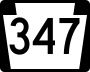 Pennsylvania Route 347 marker