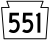 Pennsylvania Route 551 Alternate marker