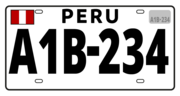 Miniatura para Matrículas automovilísticas de Perú