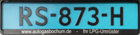 Matrícula de taxi/VTC a partir de 2015.