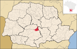 Localização de Turvo no Paraná