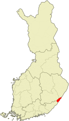 Parikkala sur la mapo de Finnlando
