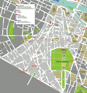 Map of the 6th arrondissement