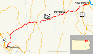 Pennsylvania Route 706 highway in Pennsylvania