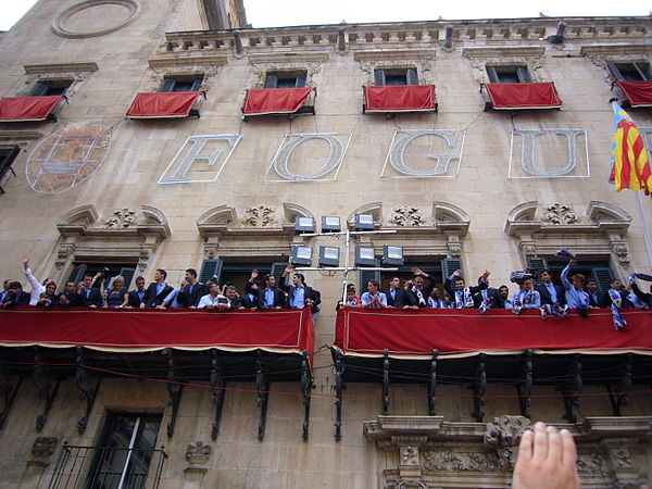 Hércules celebrate in Alicante, after returning to La Liga in 2010