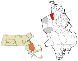 Plymouth County Massachusetts incorporated and unincorporated areas Rockland highlighted.svg